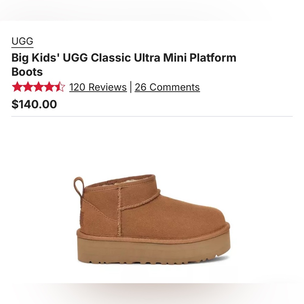 Ugg boots - kids classic mini platform size 5